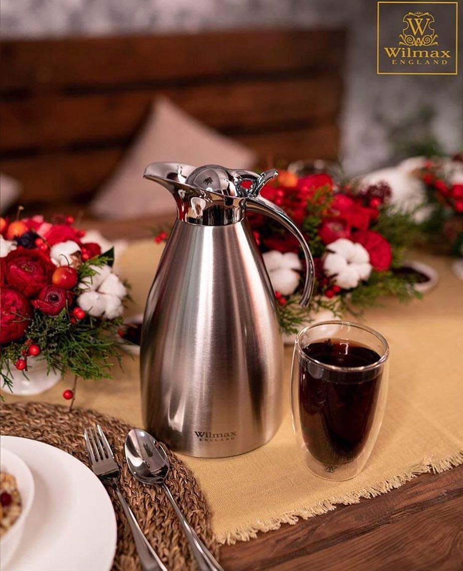 Amazon.com: Wilmax England Vaccuum Jug Stainless Steel Vacuum Jug