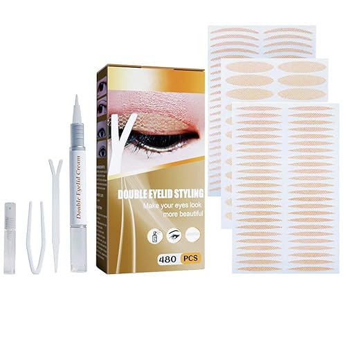 Cintas para párpados, 480 tiras levantadoras de párpados, cinta invisible impermeable de doble párpado, levantamiento instantáneo de párpados para