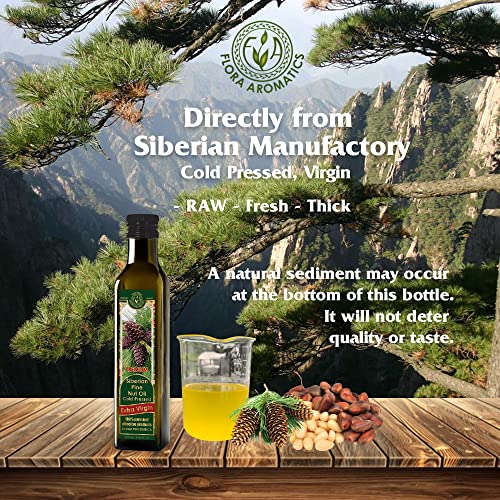 Siberian Pine Nut Oil Cold Pressed Extra Virgin 8.45 Fl Oz/250 Ml #TOP1
