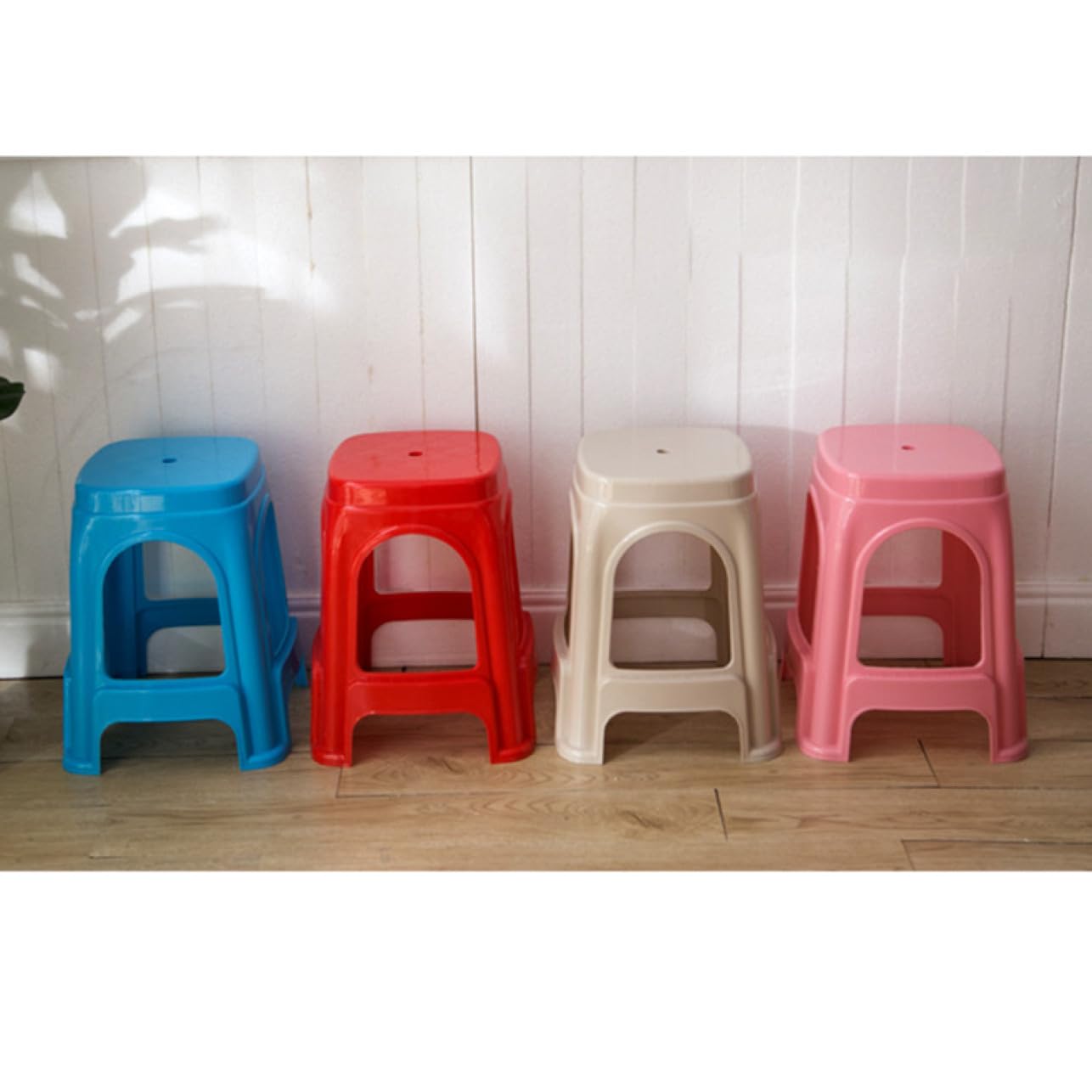 Amazon.co.jp: THLD スタッキングスツール 四角 ブルー1 無地 屋台イス