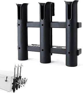 YETI & RTIC Cooler Fishing Rod Holder - 3 Link Fishing Rod Rack for Boat, Kayak Fishing Accessories with Tie-Down Slot