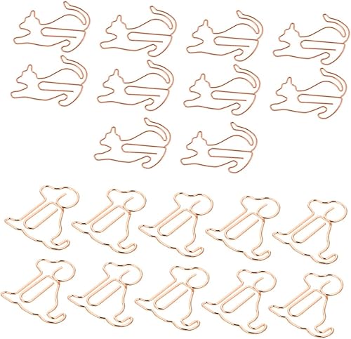 Ciieeo 1 Unidades de clip de papel de animales clips de papel de metal clips de papel carpetas de oficina carpeta de archivo amor cachorro clips en