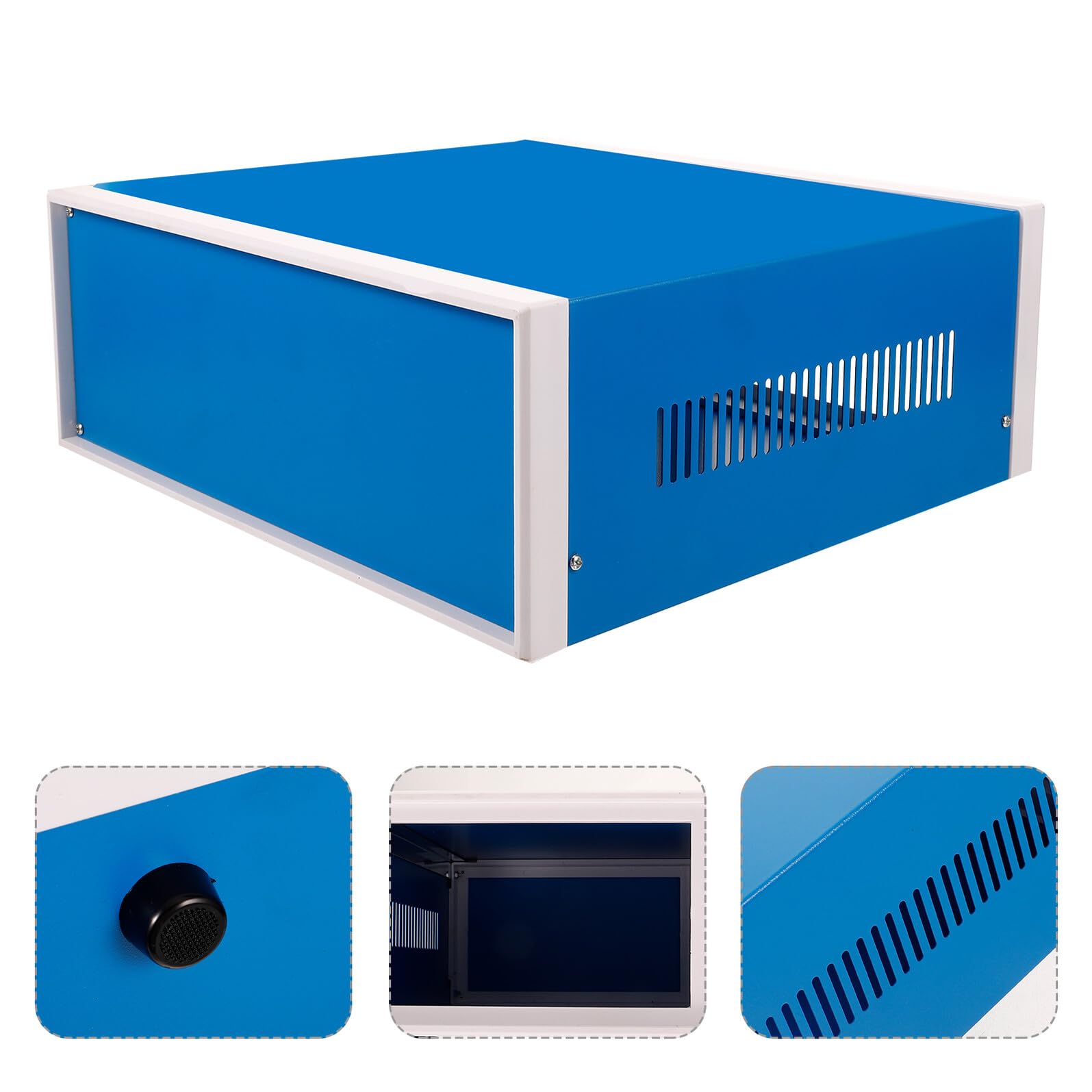 Scatola di Progetto in Ferro Blu per Elettronica Facile Installazione e Design Semplice ed Elegante, Soluzione Versatile per Protezione Esterna