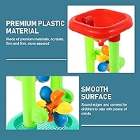 Vista 4 de Alipis Juguete de playa de reloj de arena, rueda de arena para playa, arena y niños que fluyen y agua reloj de arena embudo de tamizado de agua