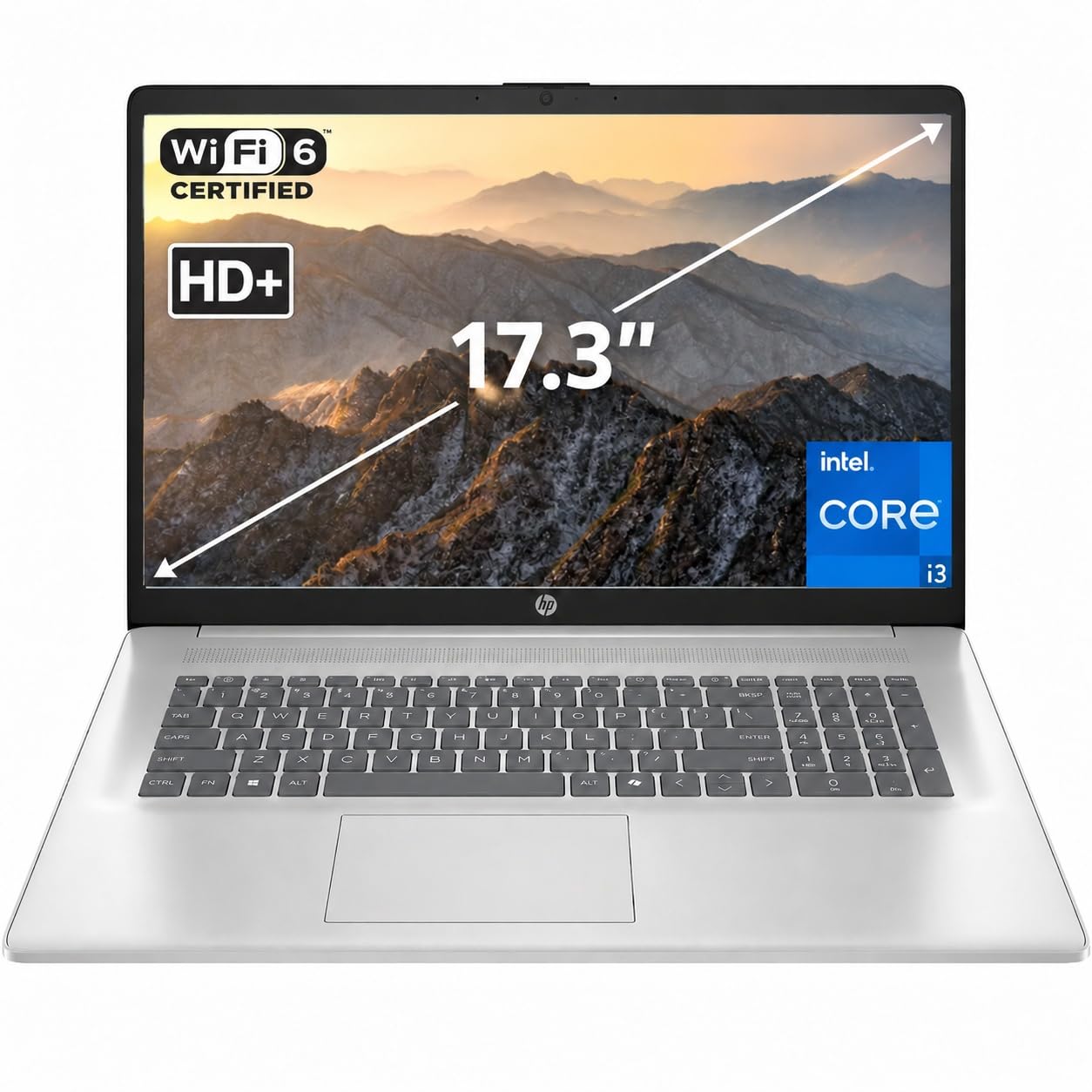 HP 17.3" HD+ Laptop, Intel 8-Core CPU(Beat i3-1125G4), 16GB RAM, 512GB SSD, Number Pad, USB-C, Wi-Fi 6, Big Screen (1600 x 900) for Home/Student/Office Use, Long-Battery Life, Windows 11