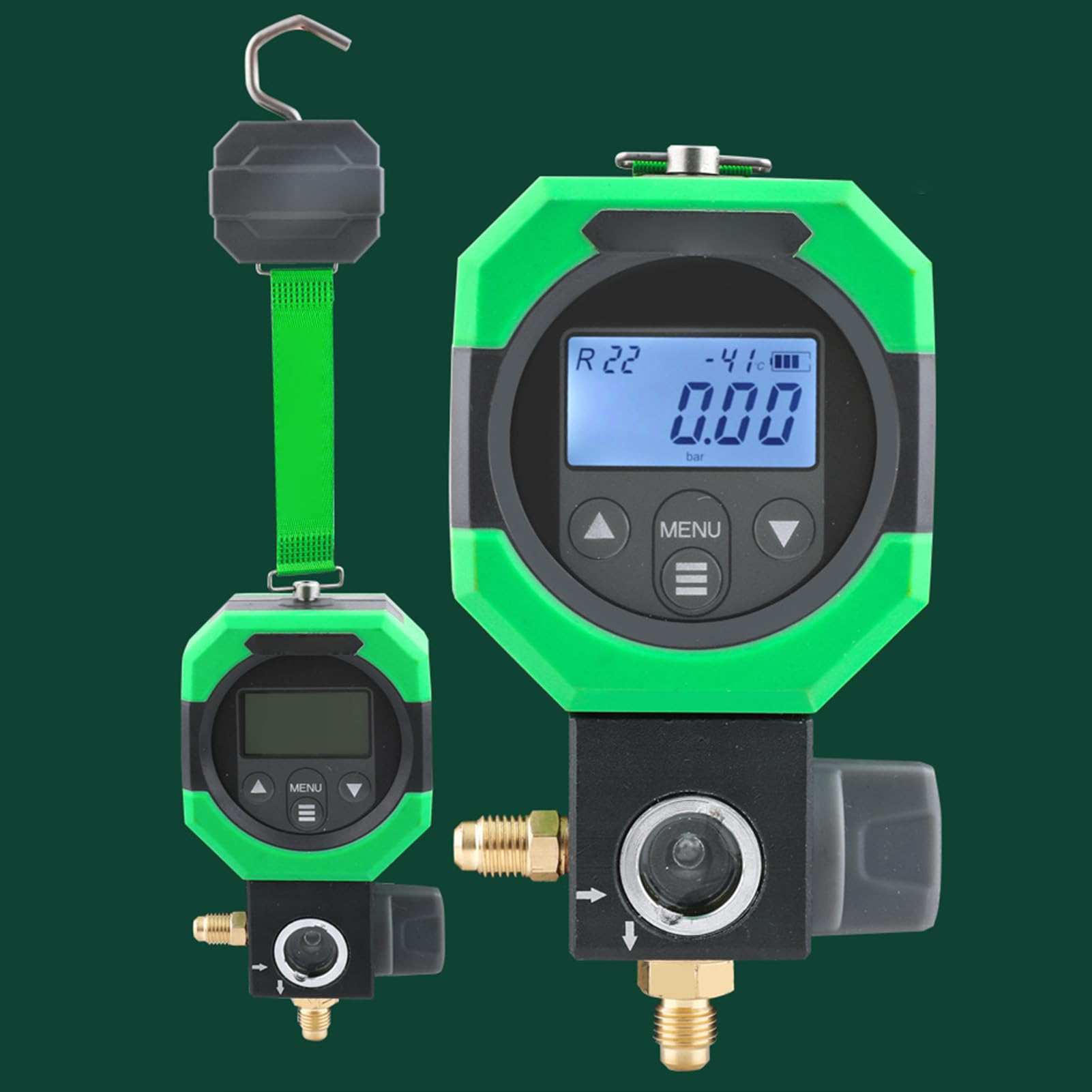 Goshyda Medidor de Vacío Digital, Medidor de Vacío HVAC de Alta Precisión con Sensor Profesional, de Presión de Recargable para de Refrigeración, Pantalla Retroiluminada, Prueba en Tiempo Real
