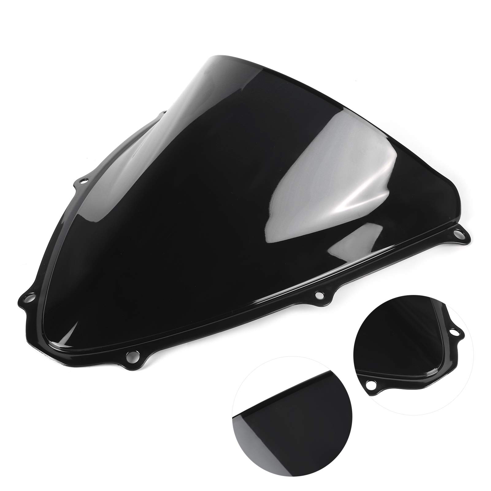 Frangivento per moto e moto, deflettore per parabrezza in PC, compatibile con Suzuki GSXR 600 750 K6 2006 2007 (nero)