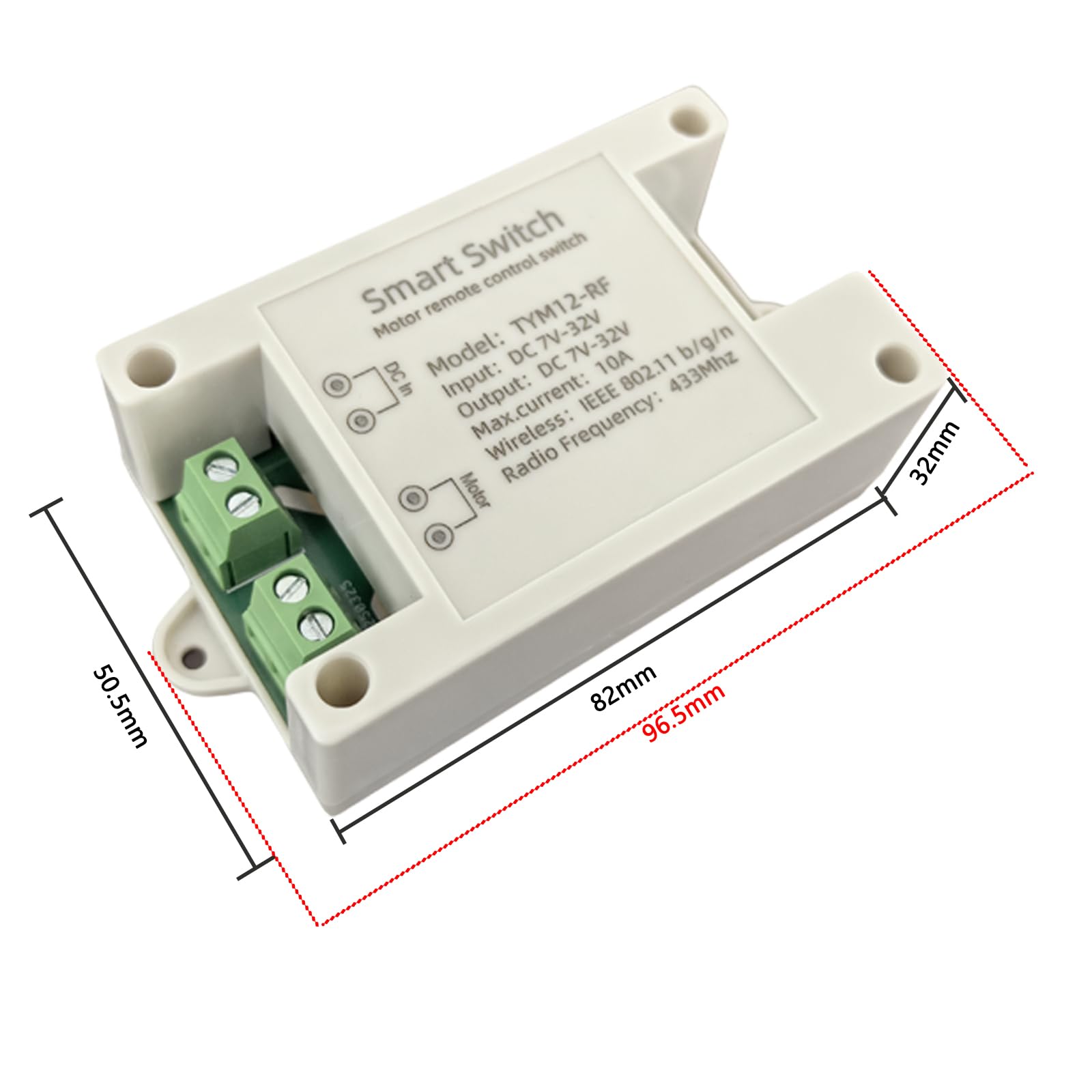 Controlador de motor de CC inalámbrico inteligente de avance y retroceso, adecuado para el control remoto de la Tuya Smart App actuador lineal de DC 7 V a 32 V y válvula solenoide