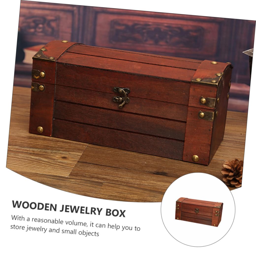 LALAFINA Vintage Aufbewahrungsbox, Braune Retro Schatzkiste