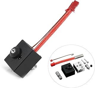 Creality Official Sprite Extruder Upgrade Heater Block Kit High Temperature Pro 300℃ Titanium Heatbreak Plated Copper Nozzle Compatible with Creality Ender 3 S1/3 S1 Pro/CR10 Smart Pro(as shown)