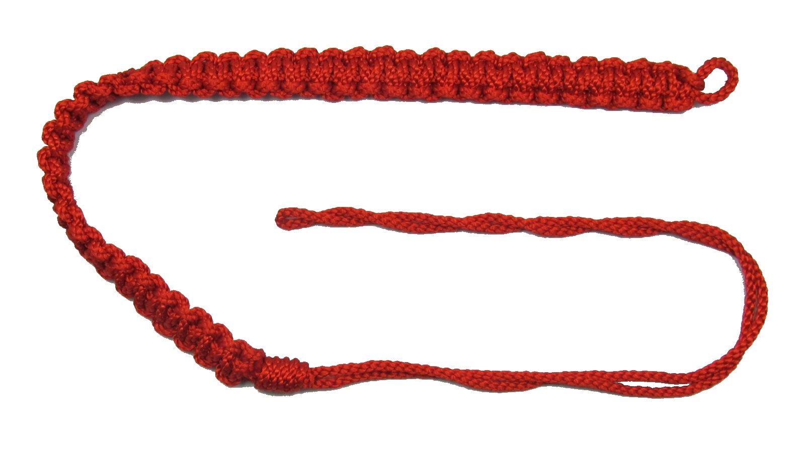 Uniform Store London Men's Red Lanyard Shoulder Cord Lanyard Pleated British Army Silk R1841