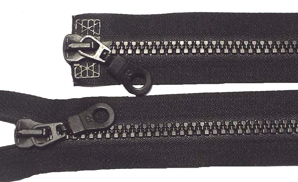 Reißverschluss Kunststoff Teilbar 65cm Schwarz - Für Jacken Und Sportbekleidung