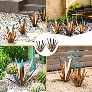 2pcs metal tequila country sculpture diy tequila plant home decor country tequila garden ornament indooutdoor statuette patio lawn patio stake decoration gift to the garden 12  urban country home decor
