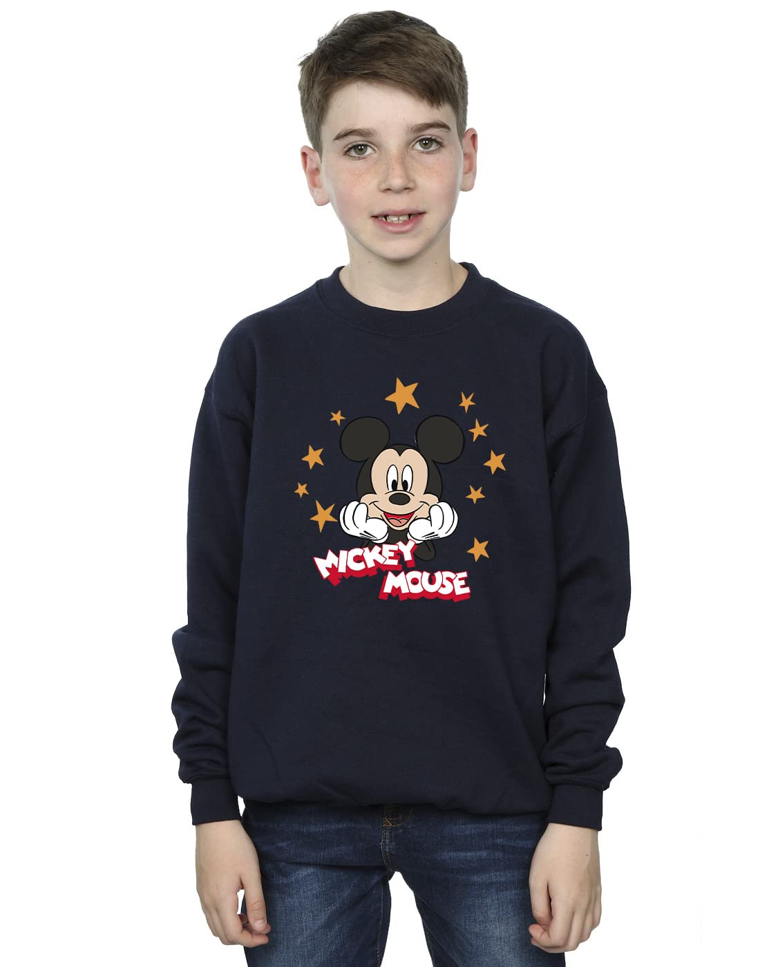 Disney Boys Mickey Mouse Stars Sweatshirt Navy Blue 5-6 Years