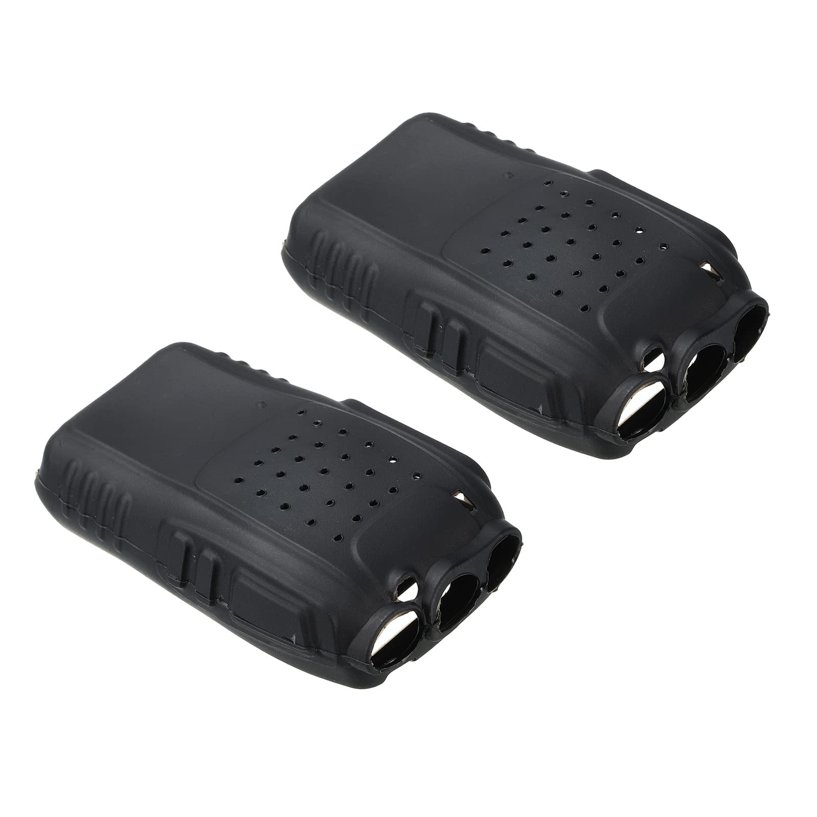 PATIKIL Two Way Radio Holder Silicone Walkie Talkie Protective Covers Rubber Soft Case Black for BF-888S Radios Pack of 2