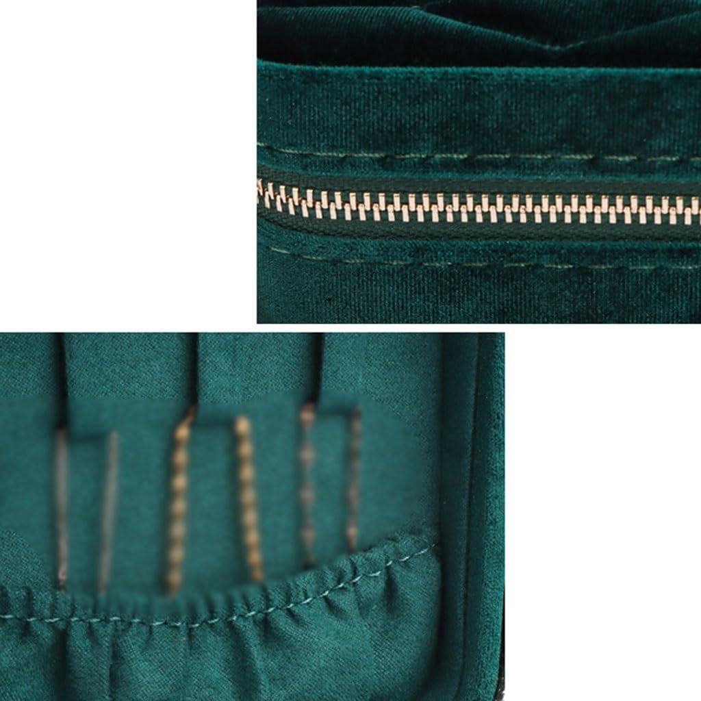 Jewelry Box Organizer Exquisite And Durable Storage Jewelry Box, Ring Necklace Box, Exquisite Portable Zipper Jewelry Bag Jewelry Organizer Small (A)
