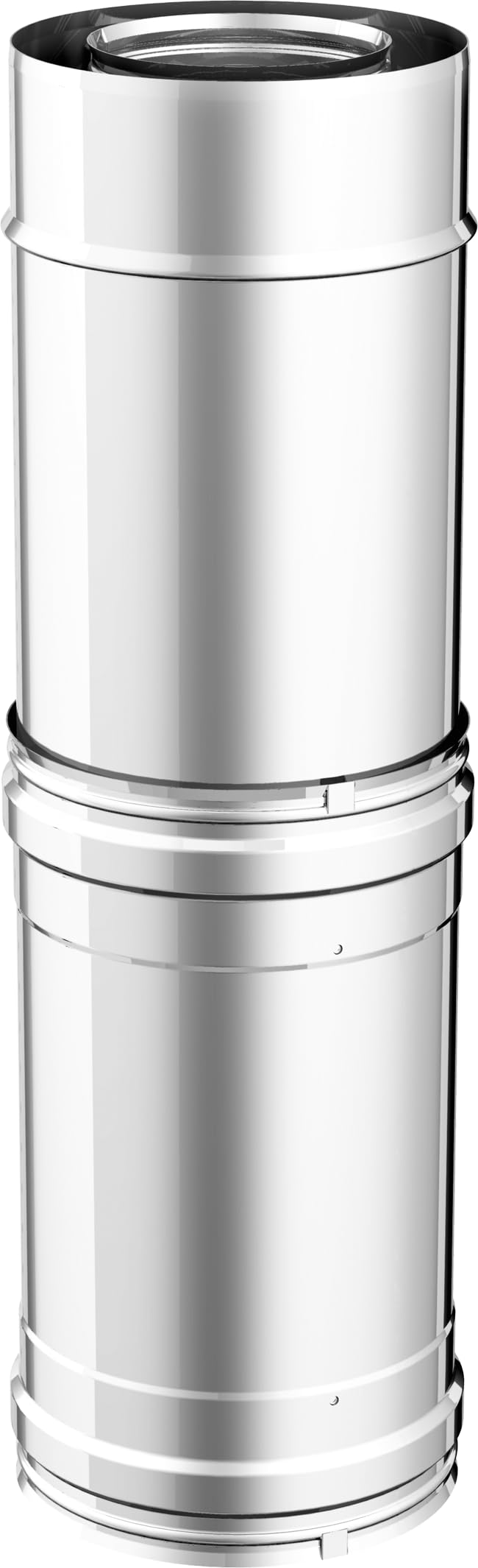 Elemento fumisteria, tubo telescópico de 200/250 mm de diámetro inoxidable aisi 316L