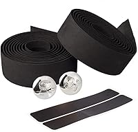 Vista 19 de Cinta de manillar de corcho súper suave de fibra de carbono para bicicleta de carretera, cinta de manillar de corcho MTB con tapones de barra