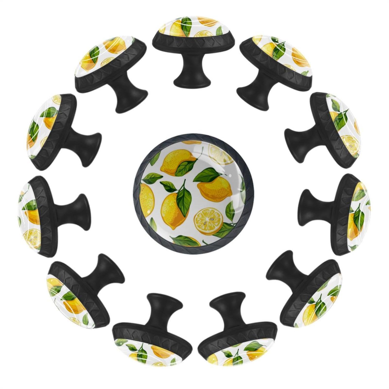 Boutons de tiroir en verre cristal transparent pour meuble de cuisine et chambre (Lot de 12)