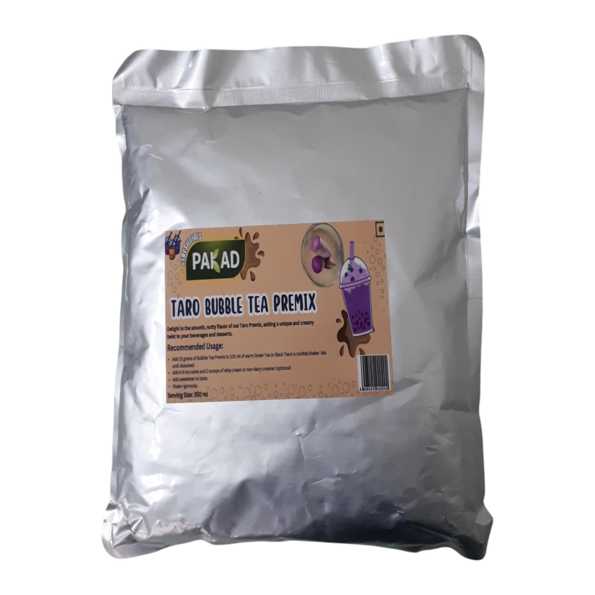 PAKAD Taro Bubble Tea Premix- 1 kg | From Taiwan | Creamy Purple Yam Flavor | Quick and Easy Boba Topping Preparation | Perfect for Home and Cafes