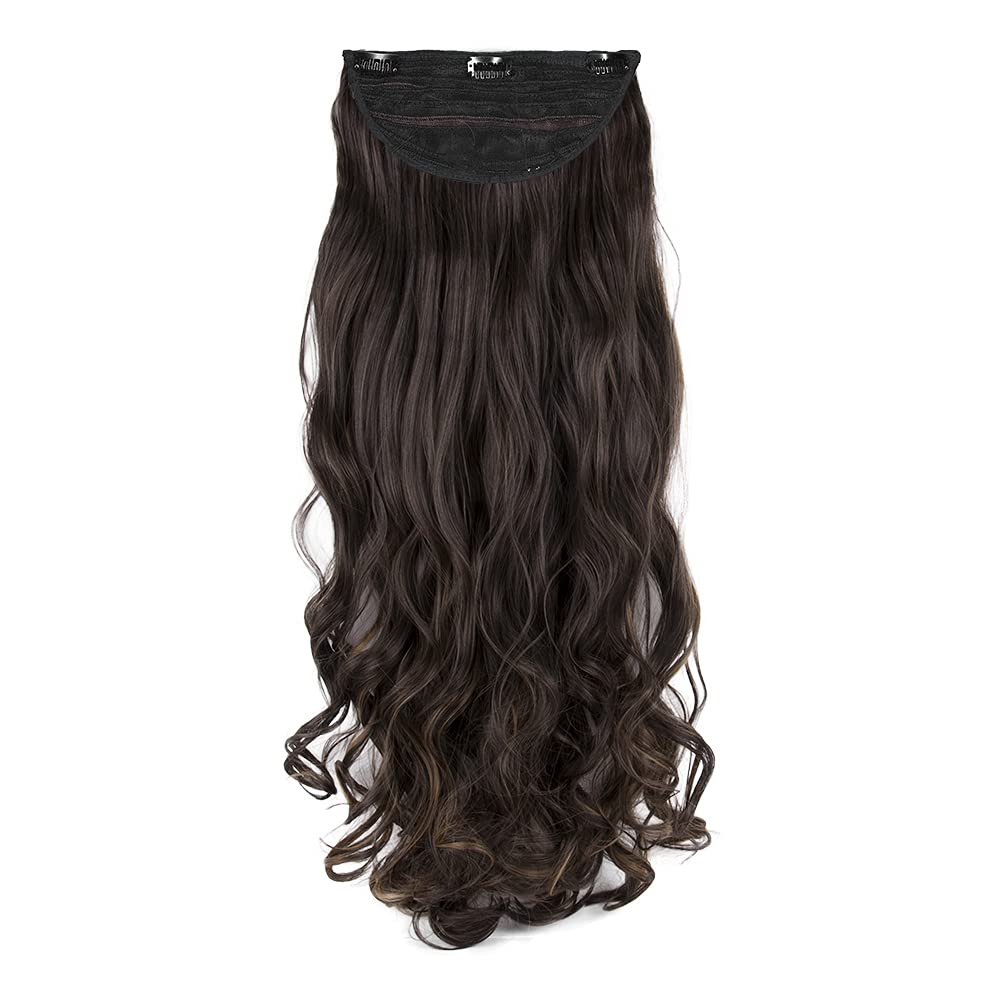 Stasia Street 30-Inch Beach Wavy Clip-In Korean Synthetic Breatheable Hair Extensions for Women Natural Look Instant Volume & Length – Mix Brown-image-44