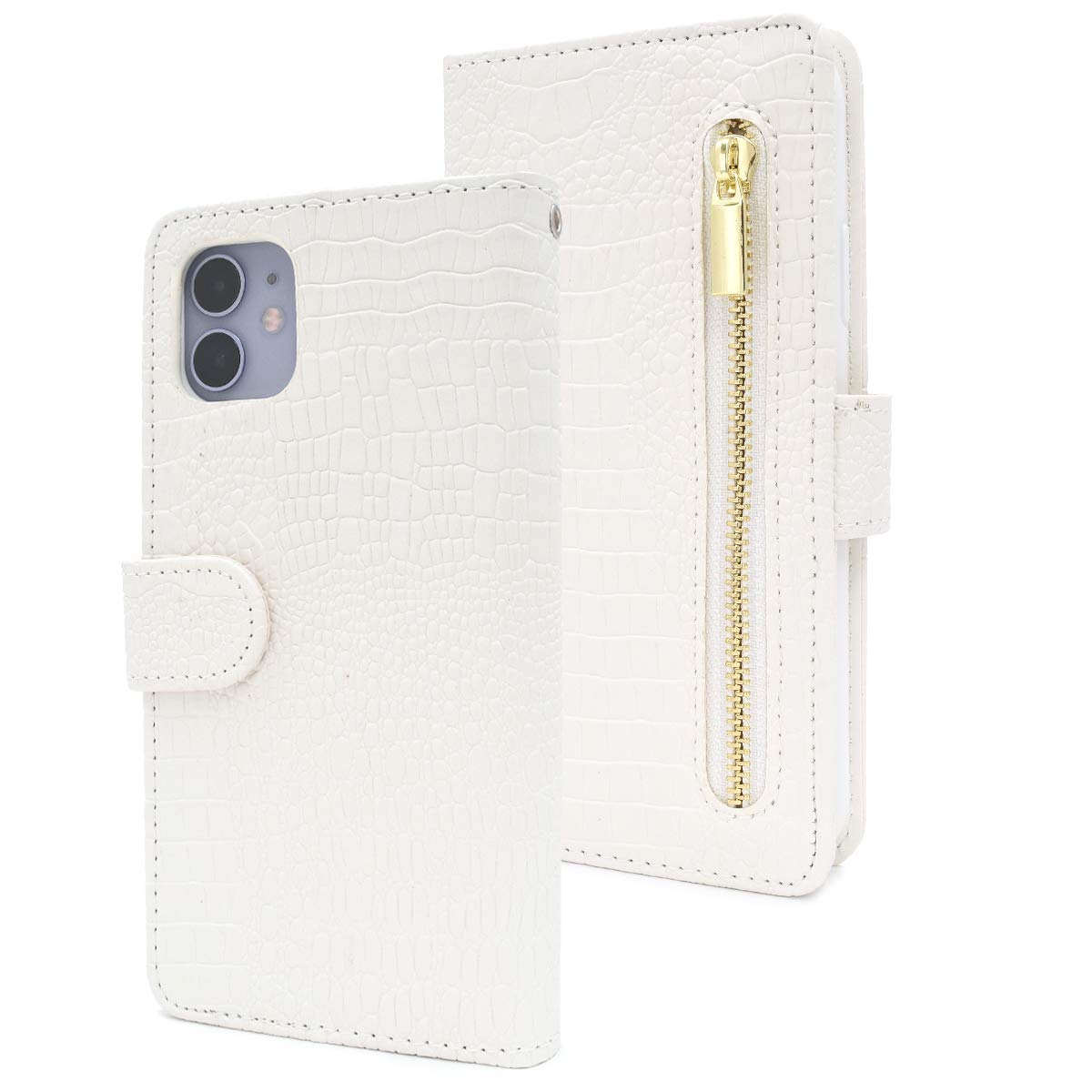 iPhone11ケース Amazon.co.jp: PLATA iPhone 11 Case Notebook Type Crocodile Pattern
