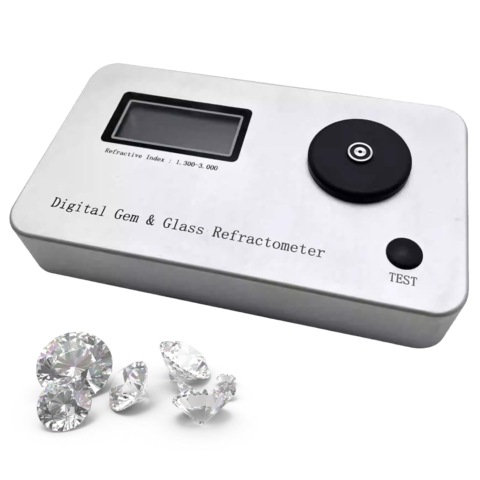 Refractómetro Digital Para Gemas, Refractómetro Profesional Para Joyería Con Pantalla LCD, Índice De Refracción De 1,300 A 3,000, Precisión De 0,001, Probador Portátil Para Diamantes, Jade Y Cristal