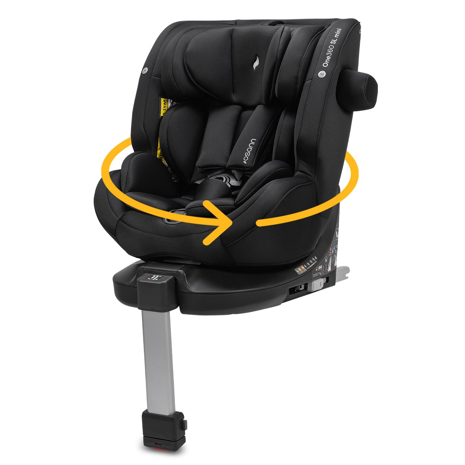 Osann One360 SL mini Kindersitz, 360 Grad drehbar, 40-105 cm | Reboard bis 4 Jahre, Isofix & Standfuß, Seitenaufprallschutz, EasyAdjustSystem, verstellbare Kopfstütze
