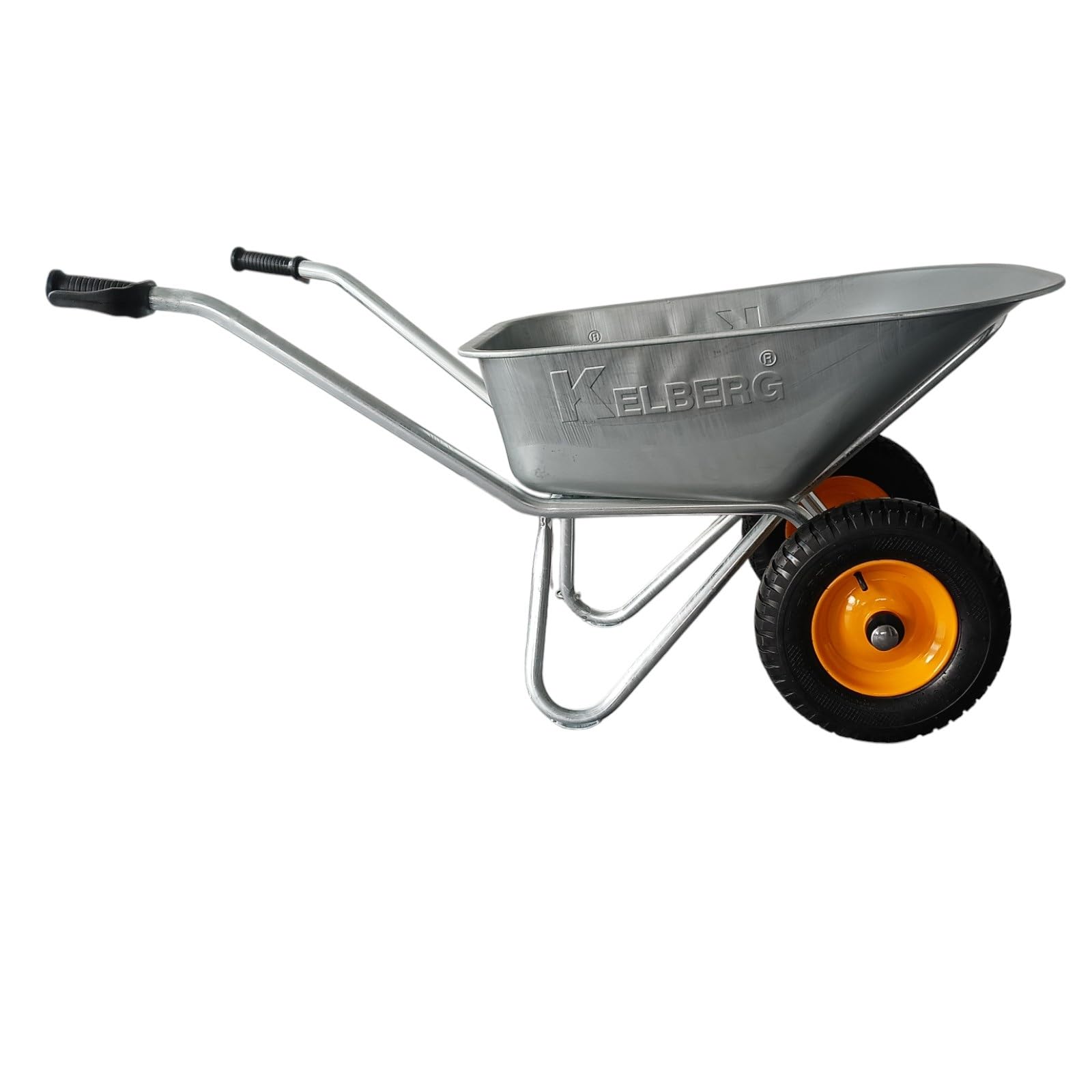 Schubkarre Agro 130L Verzinkt 2 Rad Schubkarre Zuladung von 250 Kg möglich verzinkte Mulde 6PR Rad