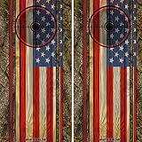 Speed Demon Hot Rod Shop Cornhole Board Wraps ~ American Flag and Camo Corn Hole Boards Laminated De