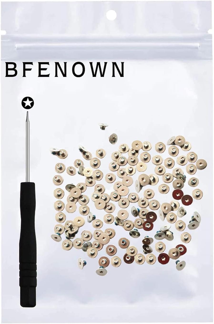 Bfenown50pcs Keyboard Rivets Screws + Screwdriver for MacBook pro Retina A1706 A1707 A1990 A1708 A1989 A2141 A1932 A2179 A2251 A2289 A2337 A2338 A2442 A2485 A2681 A2779 A2780 A2941,Year 2016-2023