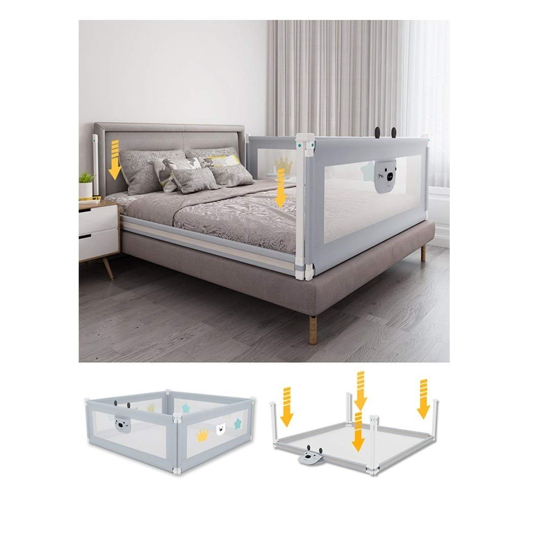 Barandillas para Cama, Valla de Seguridad Infantil Resistente a roturas, Protector Lateral para Cama, cerramiento Universal (Color: B, Tamaño: 150 cm - 1 Pieza)
