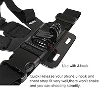 Vista 10 de PellKing Mobile Phone Chest Mount Harness Strap Holder Cell Phone Clip Action Camera POV for Samsung iPhone Plus etc