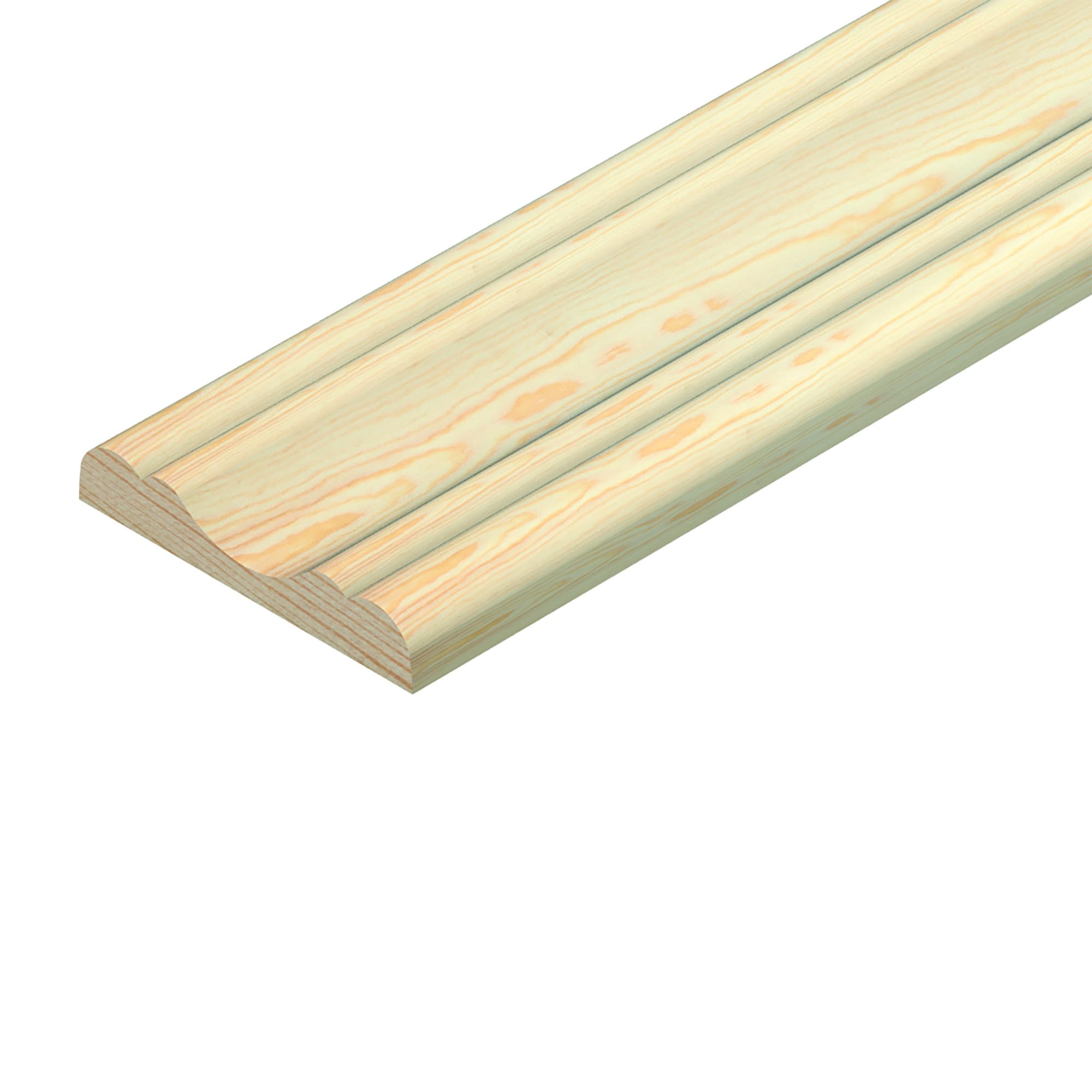 45x8 Decorative Pine Cover Mould Wood Panel Strips 1m x 4 Total 4 Metres tm561