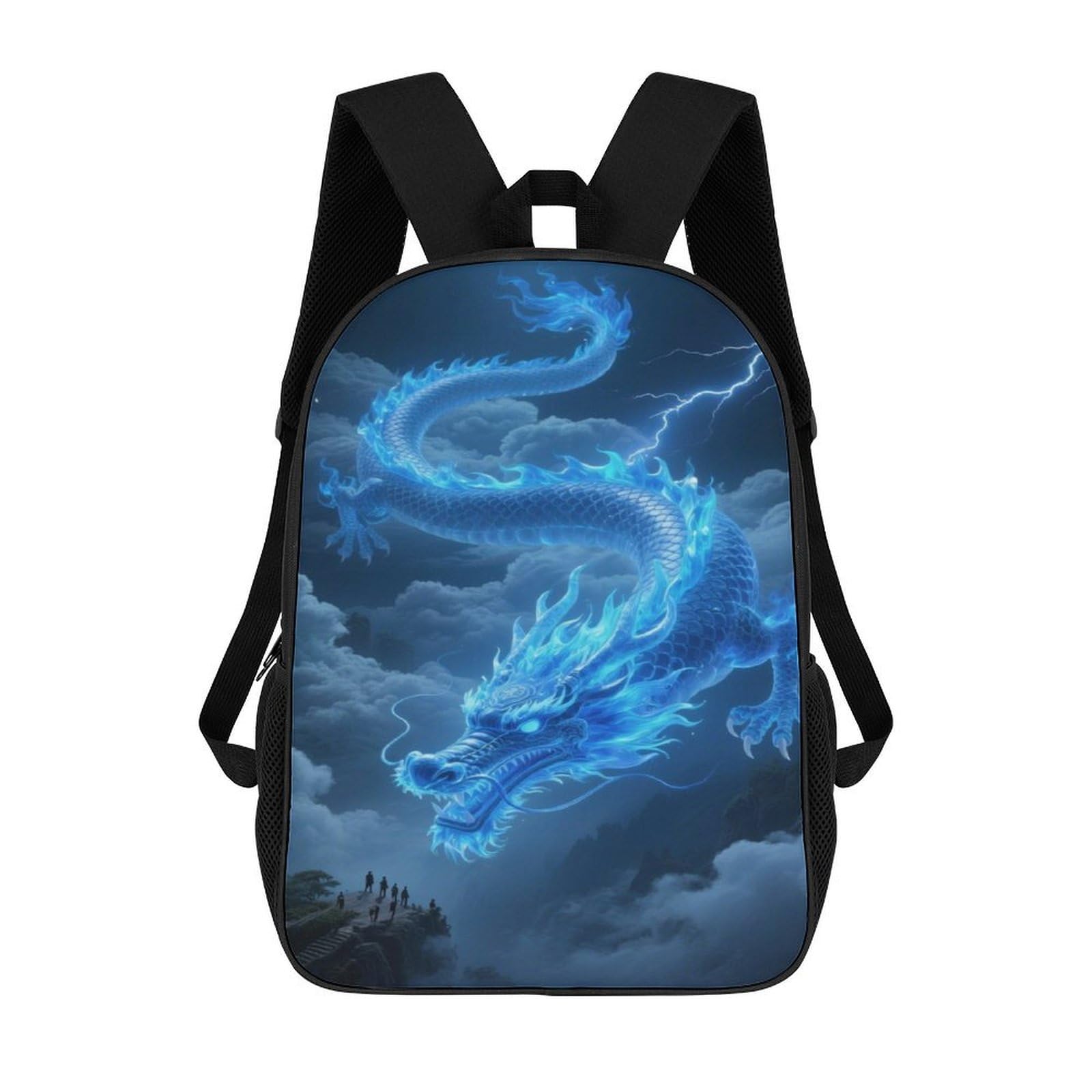 TNFHSOFT Dragon Children's Backpacks Japanese Dragon School Backpack for Children Travel Backpacks Book Bags Boys Girls School Bag 17 Inches