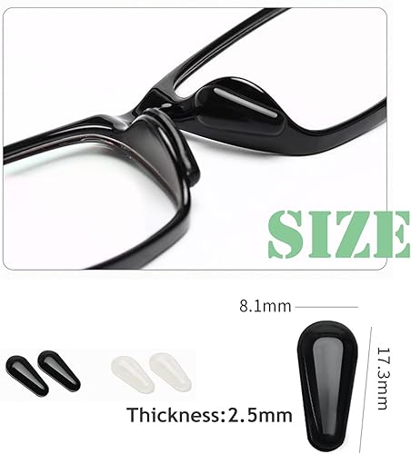 Miniatura 5 de Almohadillas antideslizantes de 0.198 pulgadas para la nariz, almohadillas adhesivas de silicona suave para gafas con marco de plástico, lentes de