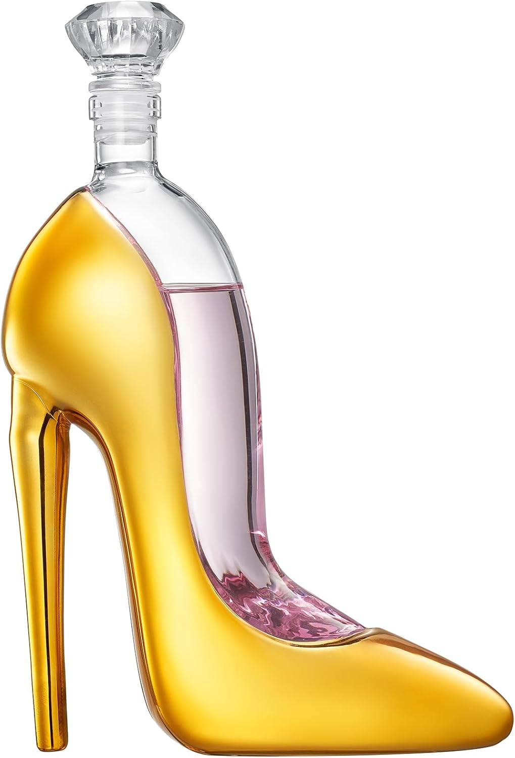 Heel Stiletto High Heels Whiskey and Wine Decanter - Elegant Decanter with Stopper for Liquor, Bourbon, Tequila - Unique High Heel Design, Present Gift for Women, Copyrighted Design, Stylish Barware