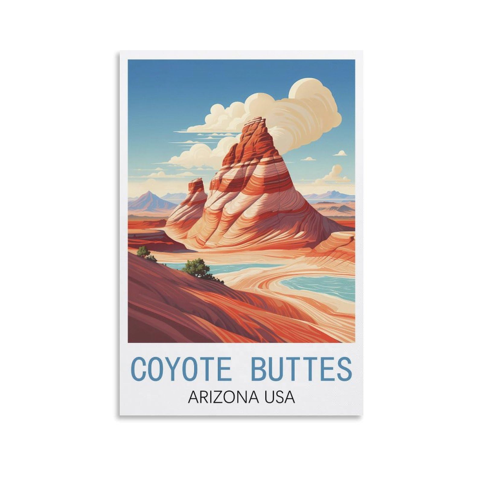 Metal Sign Tin Sign Cave Signs Art Plaque Poster Wall Decor for Home Kitchen Bar Club Coffee Shop Orchard Decoration Coyote Buttes Arizona Usa Posters 15x30cm