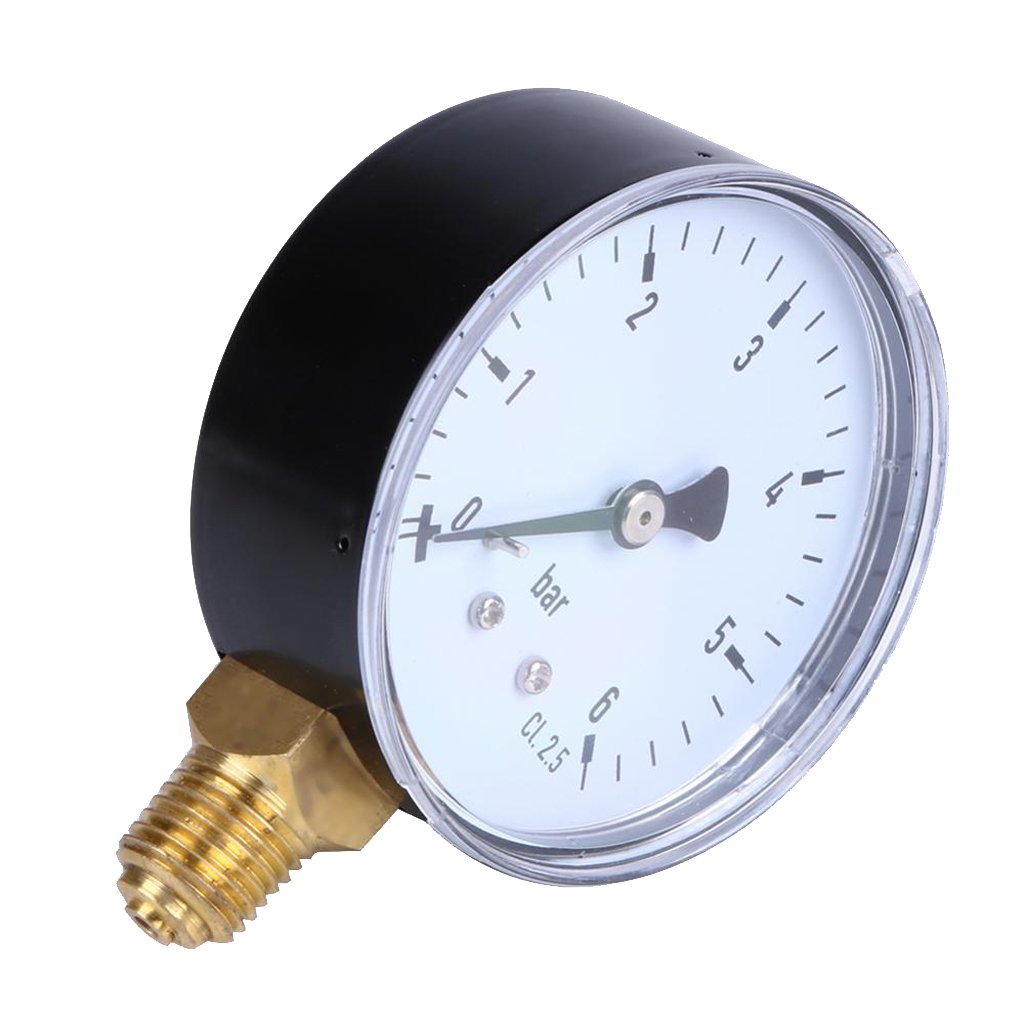 F Fityle 0-6 Manomètre Manomètre Pression D'eau Huile D'eau Pression Liquide Compresseur Pression 2.36x1.06x3.31 Inch