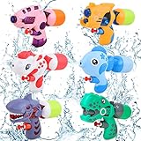 Sloosh 6 Pack Tier Wasserpistole für Kinder, Mini Wasserpistole Wasser Blaster Squirt Guns und Pumpe Super Wasser Soakers für Kinder Sommer im Freien Wasser Aktivität Kampf Spielzeug