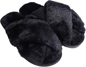 [Style on Bag] Slippers, Sandals, Room Shoes, Flat Sandals, Faux Fur, Black