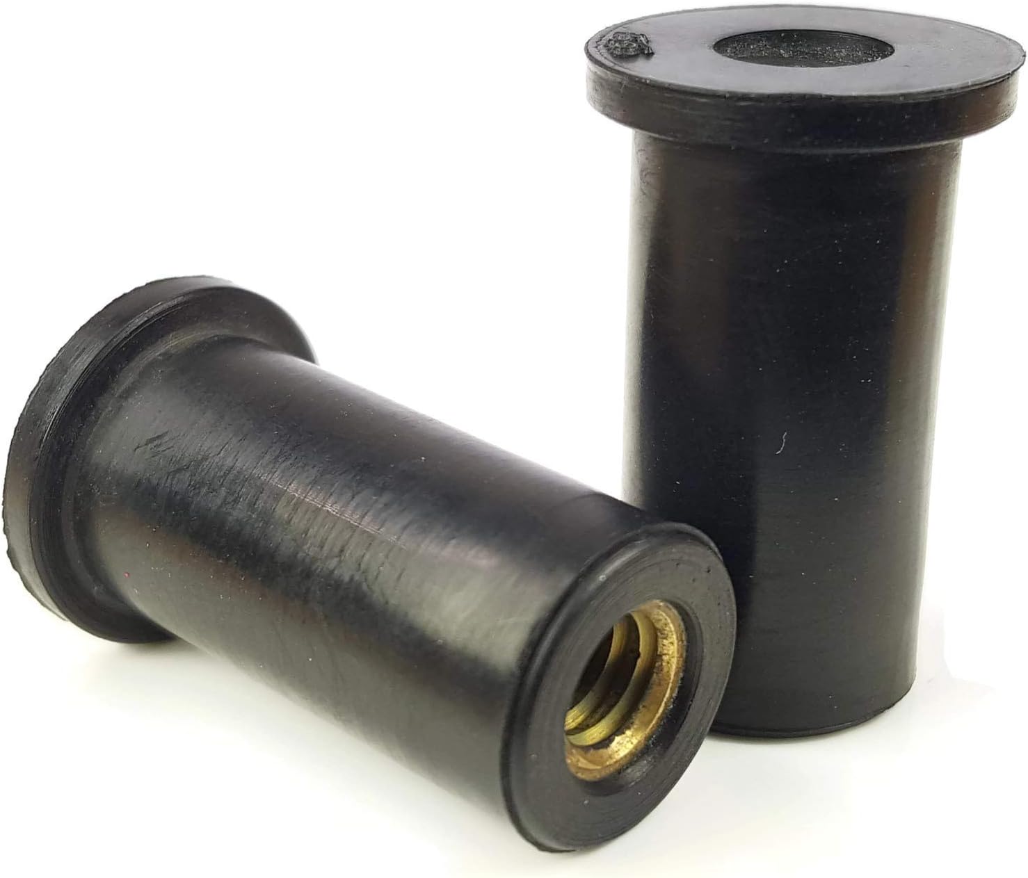 Rubber Well Nuts Brass Insert Expansion Nut SAE Inch Sizes #10-32 x 0.825 (0.031-0.228 Grip) 0.377 inch Hole Qty 100