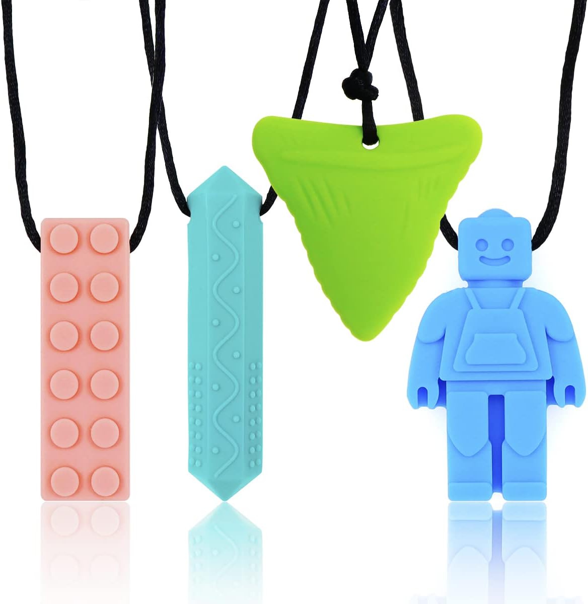 Sensory Chew Necklaces for Kids with Teething, ADHD, Autism, Biting