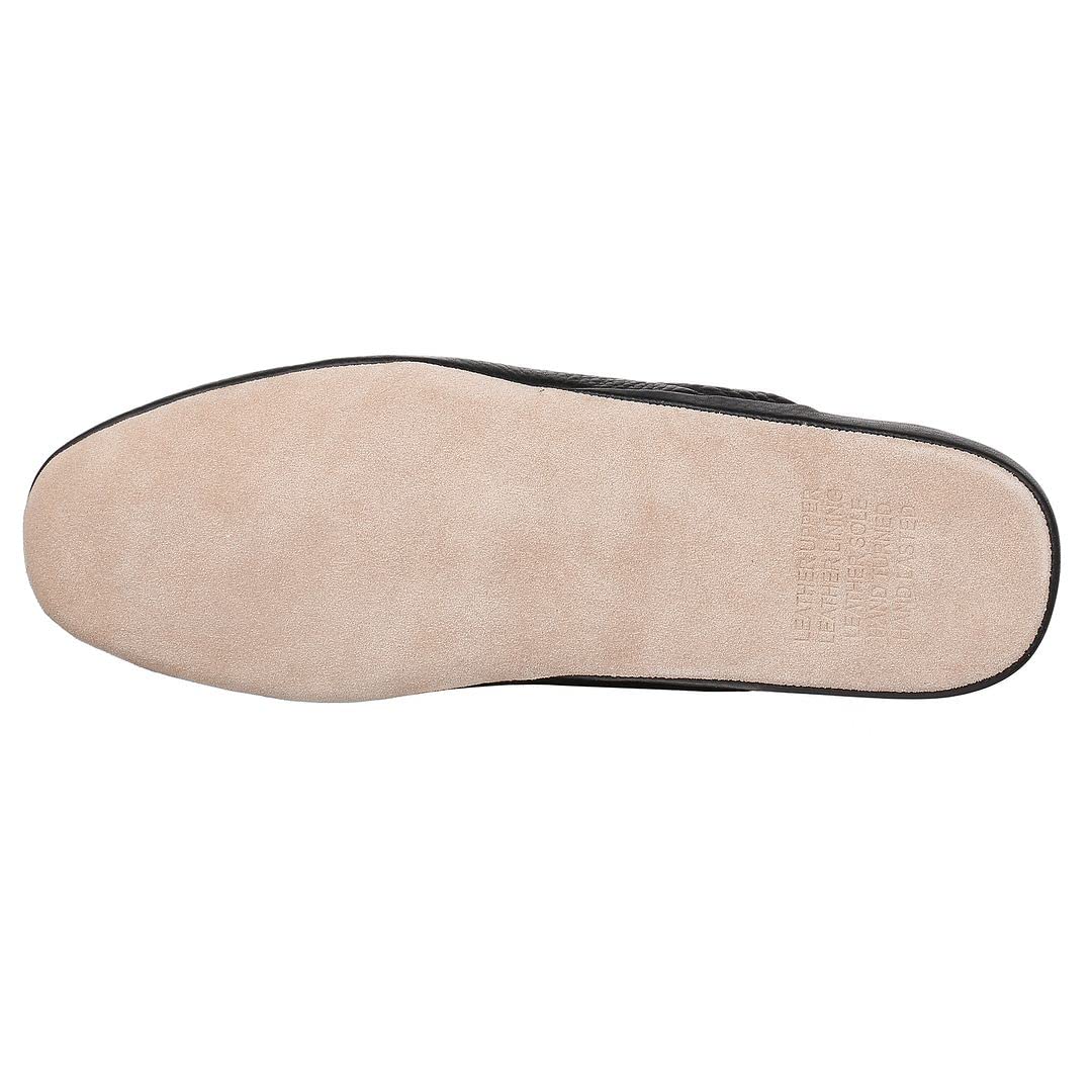 PAMIR Pantuflas de piel texturizada de primera calidad para hombre con espuma viscoelástica