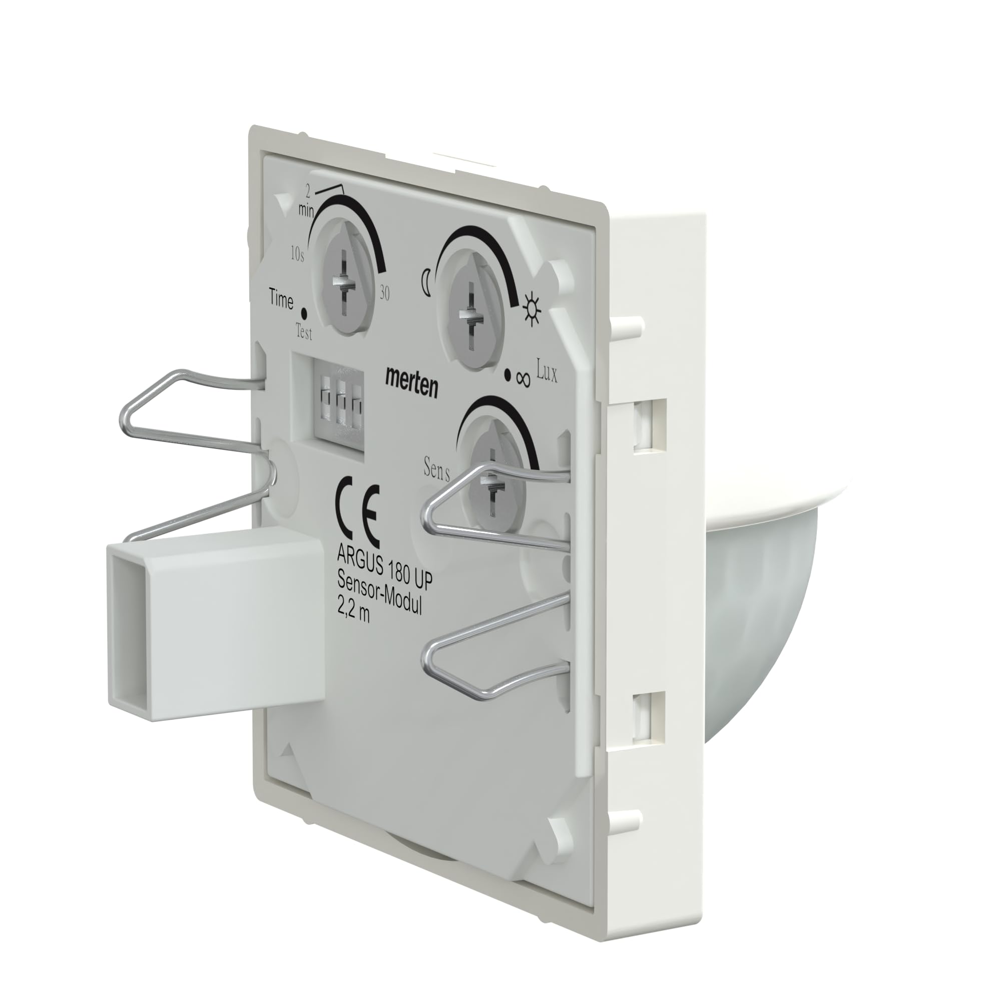 Schneider Electric Merten Argus Präsenzmelder 180, MEG5530-0319 | Bewegungsmelder, Innenbereich, Sensor-Modul, Unterputz, System M, polarweiss glänzend