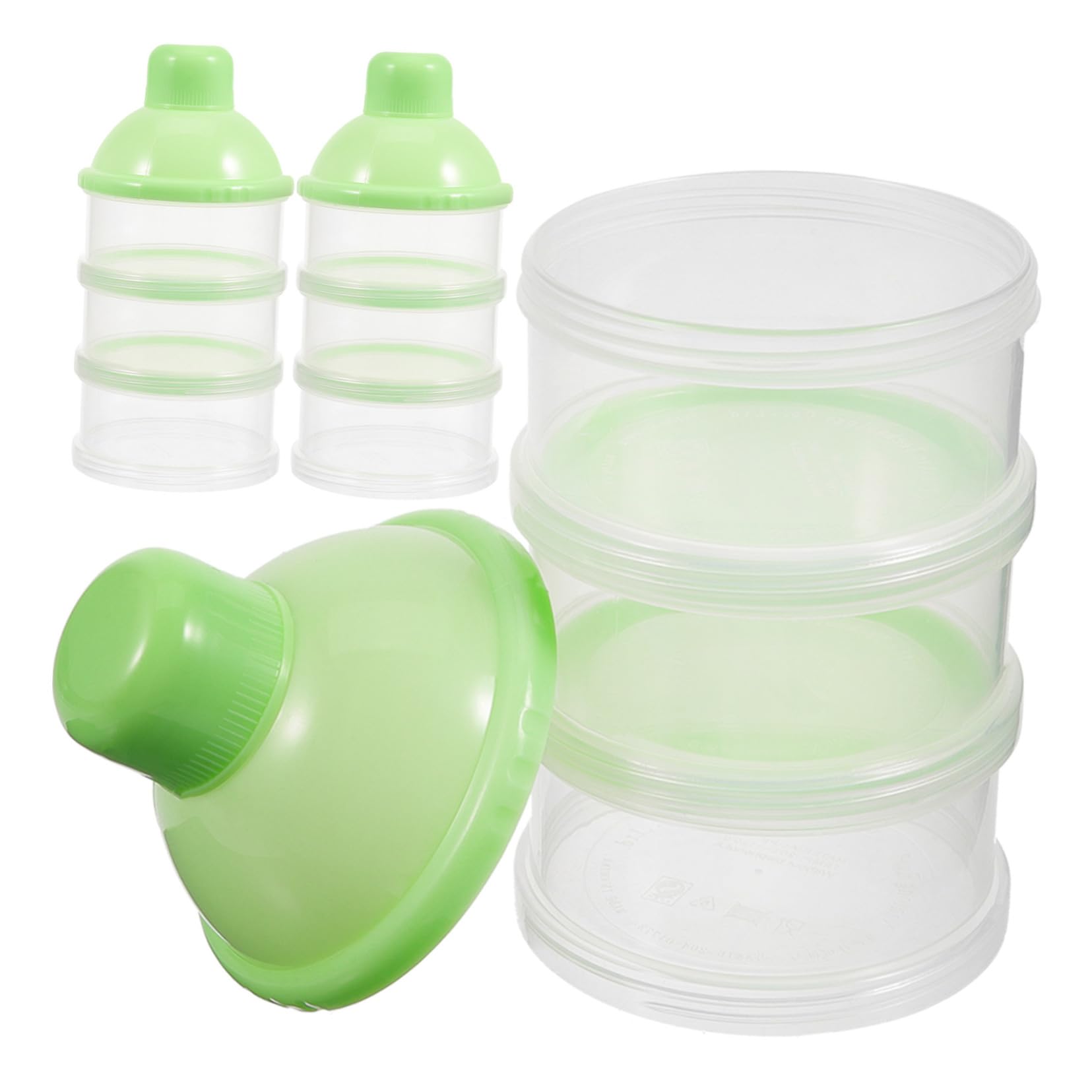 BESPORTBLE 3Pcs Portable Milk Powder Storage Container Sealed Leakproof Box Layers for Freshness for Go Feeding