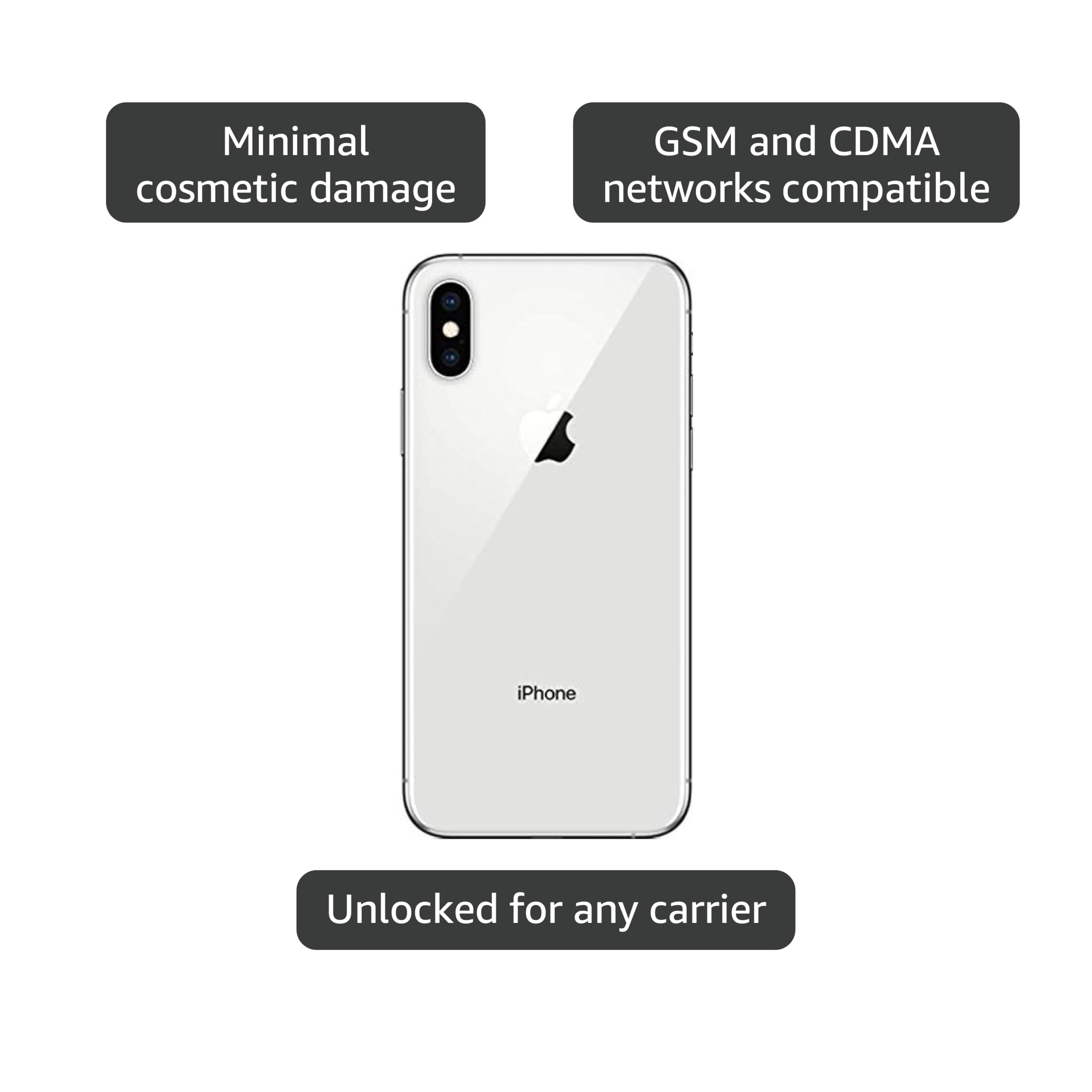 Amazon.com: Apple iPhone XS, 64GB, Silver - Unlocked (Renewed Amazon.com: Apple iPhone XS, 64GB, Silver - Unlocked (Renewed