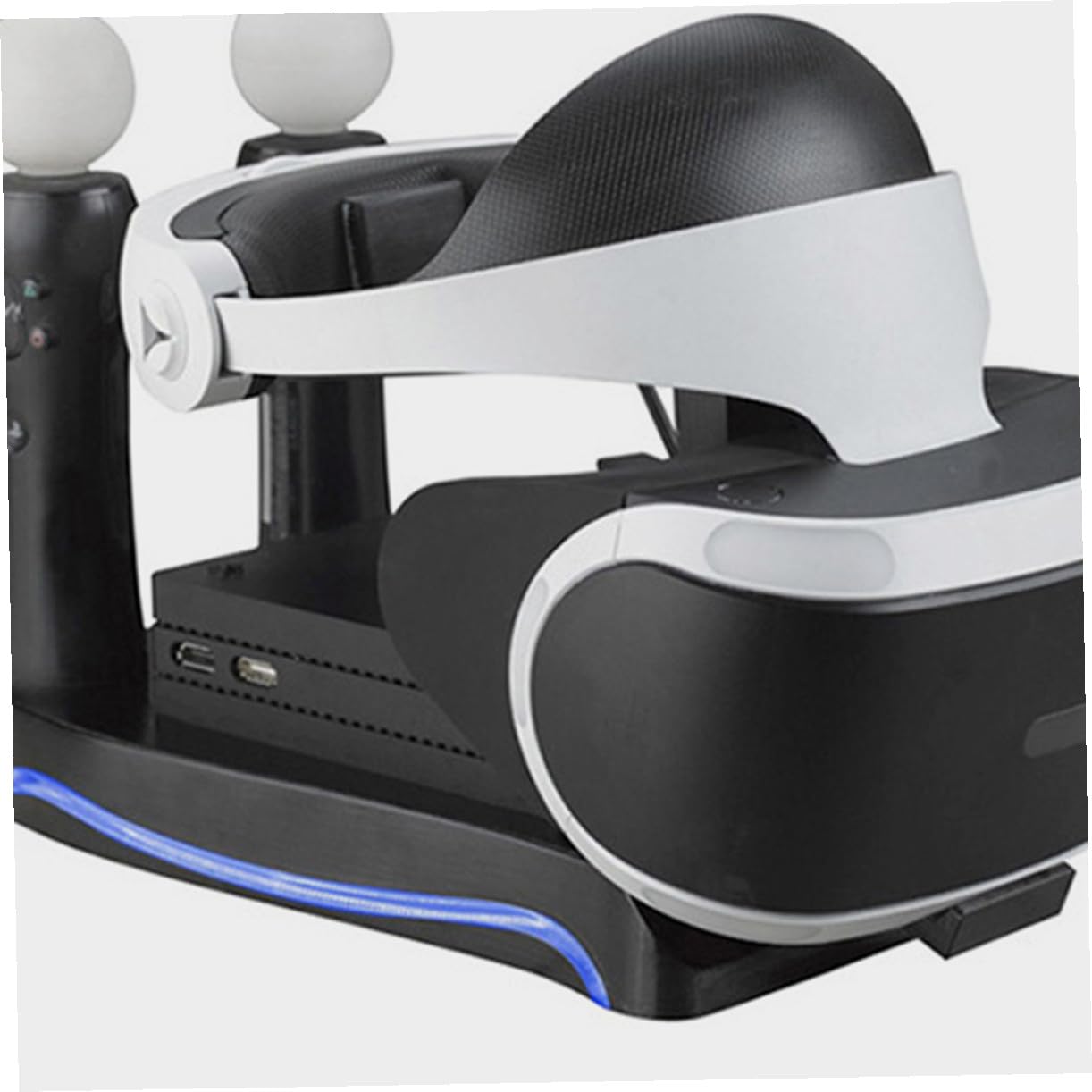 Supporto di Ricarica per Controller Vr in Abs Nero Funzione di Ricarica e Organizer per Console da Gioco Vr per Gaming
