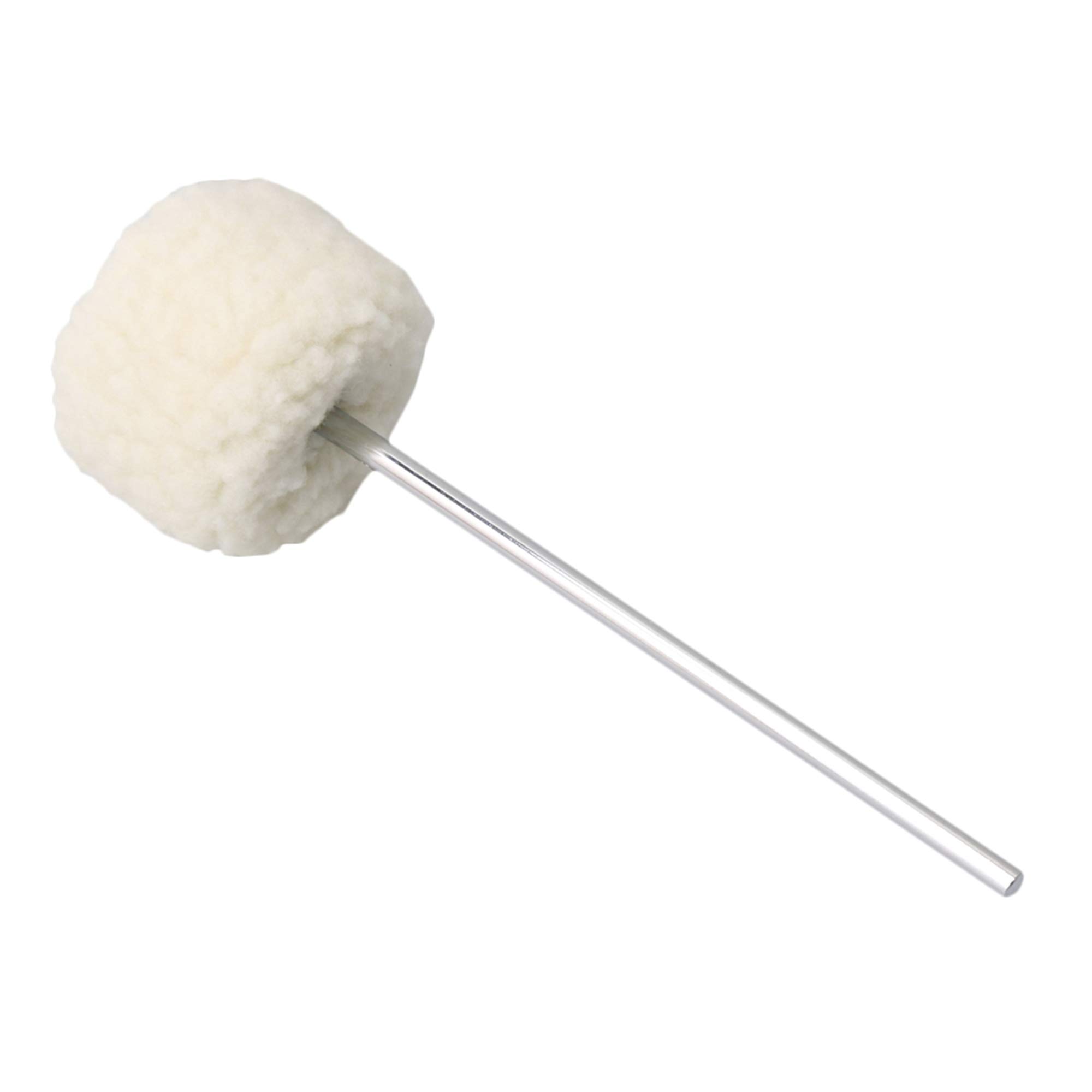 Battente in feltro per grancassa, 19,4 x 0,6 cm, con asta in acciaio inox, colore bianco