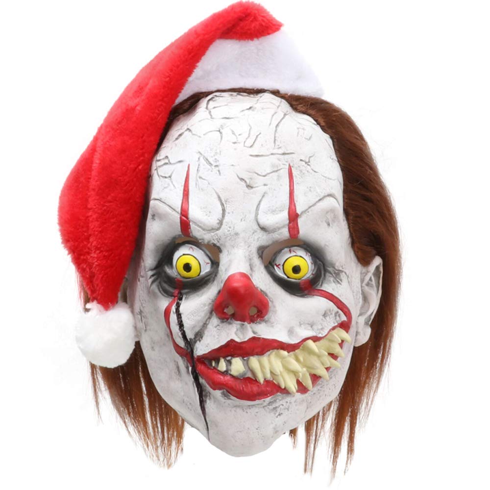 Horror Clown Mask,Scary Costume Mask for Halloween Cosplay Party Decoration Props